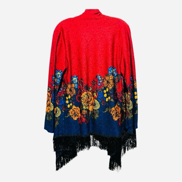 Dailie Bohemian Light Floral Fringed Jacket - Picture 2 of 3